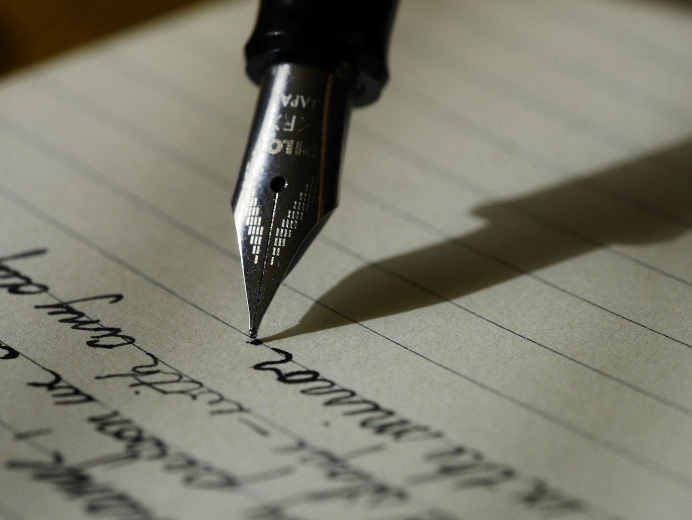 Notebook prepared for an editorial message